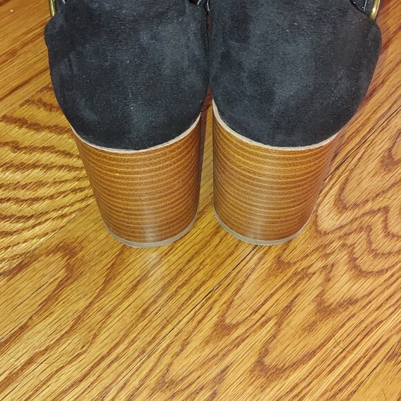 House of Harlow 1960 suede strap platform clogs - Picture 2 of 7